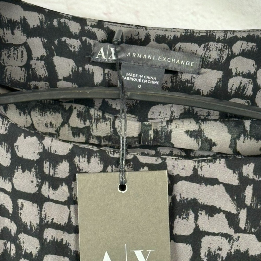 NWT A|X Armani Exchange‎ Womens Size 0 Black Tan Sequin Cocktail Dress Orig $128 - Picture 8 of 9